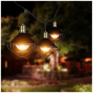 Καλώδιο Γιρλάντα 3m Μαύρο με 6 Ντουί E27 Αδιάβροχο IP65 V-TAC 8974