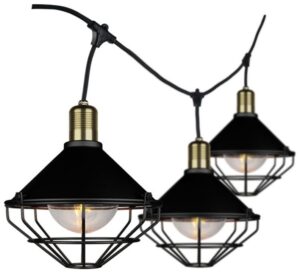 Καλώδιο Γιρλάντα 3m Μαύρο με 6 Ντουί E27 Αδιάβροχο IP65 V-TAC 8974