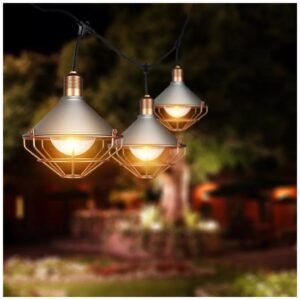 Αδιάβροχο φωτιστικό γιρλάντα με γκρι και ροζ χαλκό σώμα 3 μέτρα 8975