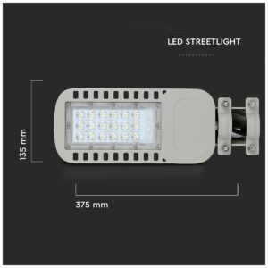 LED V-TAC Φωτιστικό Δρόμου SMD 30W Slim SAMSUNG CHIP A++ 120LM/W Σώμα Γκρί 5 Χρόνια Εγγύηση Φως Ημέρας 956