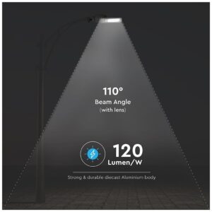 LED V-TAC Φωτιστικό Δρόμου SMD 30W Slim SAMSUNG CHIP A++ 120LM/W Σώμα Γκρί 5 Χρόνια Εγγύηση Φως Ημέρας 956