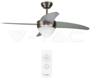 Ανεμιστήρας Οροφής V-TAC 60W με 4 πτερύγια μαζί με Φωτιστικό LED 15W Χρώμα 3 σε 1 Ρυθμιζόμενος με RF control 7915