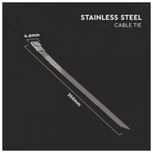 Δεματικά Καλωδίων Ανοξείδωτα V-TAC 4.6 x 350mm Πακέτο 100TEM 11191