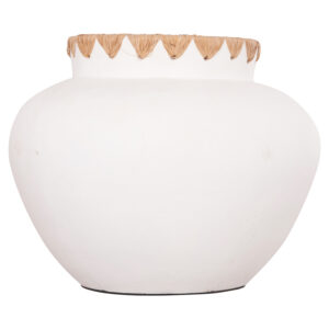 ΔΙΑΚΟΣΜΗΤΙΚΟ ΒΑΖΟ RENTON(M) HM4734 ΤΕΡΑΚΟΤΑ ΛΕΥΚΗ-ΠΛΕΞΗ ΨΑΘΑΣ ΣΤΟ ΣΤΟΜΙΟ Φ28x23Υεκ