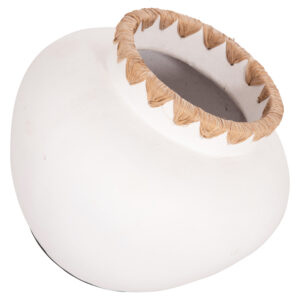 ΔΙΑΚΟΣΜΗΤΙΚΟ ΒΑΖΟ RENTON(M) HM4734 ΤΕΡΑΚΟΤΑ ΛΕΥΚΗ-ΠΛΕΞΗ ΨΑΘΑΣ ΣΤΟ ΣΤΟΜΙΟ Φ28x23Υεκ