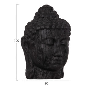 ΔΙΑΚΟΣΜΗΤΙΚΟ ΔΑΠΕΔΟΥ XXL ΚΕΦΑΛΙ ΒΟΥΔΑ HM4385.01 ΓΥΨΟΣ ΣΕ ΜΑΥΡΟ 90x90x100Υεκ.