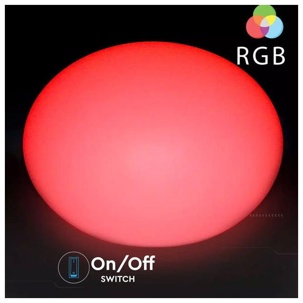 V-TAC Εξωτερικό Φωτιστικό Led Μπαταρίας Οβάλ 1W RGBW Επαναφορτιζόμενο 40141