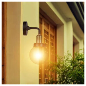 V-TAC Επιτοίχιο αδιάβροχο φωτιστικό ABS & μέταλλο με μαύρο σώμα SKU: 8970