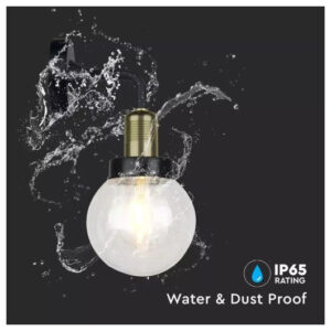 V-TAC Επιτοίχιο αδιάβροχο φωτιστικό ABS & μέταλλο με μαύρο σώμα SKU: 8970