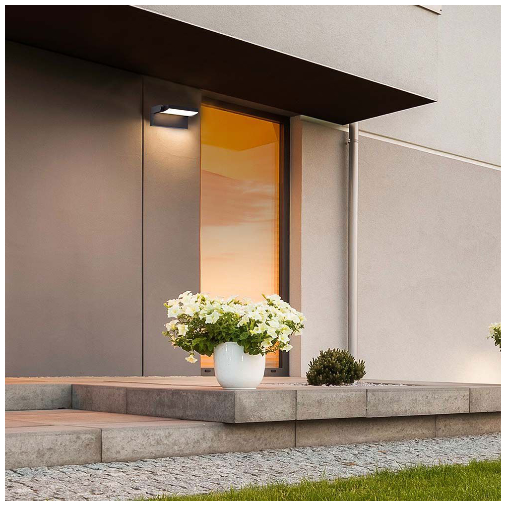 V-TAC Επιτοίχιο Φωτιστικό-Απλίκα LED 17W 230V 350° 2520lm IP65 Φυσικό Λευκό Μαύρο 2937