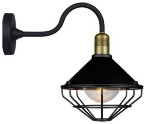 V-TAC Επιτοίχιο Φωτιστικό Down Ε27 Αδιάβροχο IP65 Μαύρο Ματ 8972