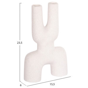 ΕΠΙΤΡΑΠΕΖΙΟ ΚΕΡΑΜΙΚΟ ΔΙΑΚΟΣΜΗΤΙΚΟ MANI HM4642.01 ΥΠΟΛΕΥΚΟ ΚΡΥΣΤΑΛΛΙΚΟ 15,5x6x23,5Υεκ