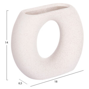 ΕΠΙΤΡΑΠΕΖΙΟ ΚΕΡΑΜΙΚΟ ΔΙΑΚΟΣΜΗΤΙΚΟ ELLIPTO HM4646.01 ΥΠΟΛΕΥΚΟ ΚΡΥΣΤΑΛΛΙΚΟ 18x6,5x14Υεκ