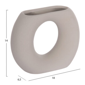 ΕΠΙΤΡΑΠΕΖΙΟ ΚΕΡΑΜΙΚΟ ΔΙΑΚΟΣΜΗΤΙΚΟ ELLIPTO HM4646.03 ΓΚΡΙ ΜΑΤ 18x6,5x14Υεκ