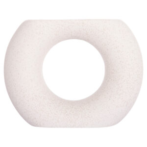 ΕΠΙΤΡΑΠΕΖΙΟ ΚΕΡΑΜΙΚΟ ΔΙΑΚΟΣΜΗΤΙΚΟ ELLIPTO HM4646.01 ΥΠΟΛΕΥΚΟ ΚΡΥΣΤΑΛΛΙΚΟ 18x6,5x14Υεκ