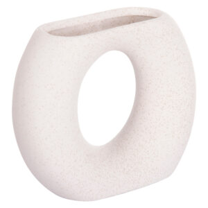 ΕΠΙΤΡΑΠΕΖΙΟ ΚΕΡΑΜΙΚΟ ΔΙΑΚΟΣΜΗΤΙΚΟ ELLIPTO HM4646.01 ΥΠΟΛΕΥΚΟ ΚΡΥΣΤΑΛΛΙΚΟ 18x6,5x14Υεκ