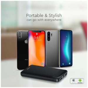 V-TAC 7833 Power Bank 10000mAh με Θύρα USB-A και Θύρα USB-C Μαύρο