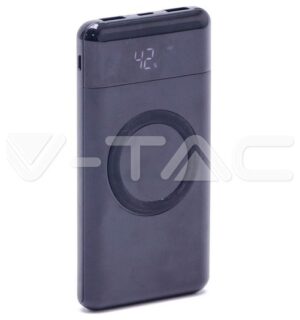 Φορτιστής Μπαταριά Ασύρματης Φόρτισης με Οθόνη Wireless Power Bank 10000mAh με δύο Θύρες USB & Type C Χρώμα Μαύρο 8905