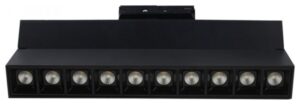 Φωτιστικό 10πλό Ράγας V-TAC Track Light 25W LED 30° 230V Μαύρο SAMSUNG Chip Θερμό Λευκό 20006