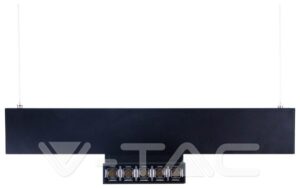 Φωτιστικό 5πλό Μαγνητικό Ράγας V-TAC Track Light 5x2W LED 30° 24V Μαύρο Θερμό Λευκό 3000Κ 7962