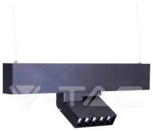 Φωτιστικό 5πλό Μαγνητικό Ράγας V-TAC Track Light 5x2W LED 30° 24V Μαύρο Θερμό Λευκό 3000Κ 7962