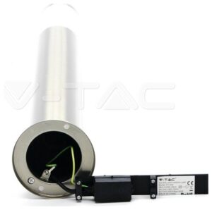 Φωτιστικό Εξωτερικού χώρου V-TAC Ανοξειδωτο Στρογγυλό Κολωνάκι Δαπέδου με Ντουί Ε27 8625