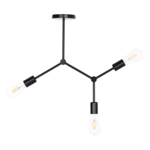 ΦΩΤΙΣΤΙΚΟ ΟΡΟΦΗΣ 3-ΦΩΤΟ LIGHTY HM7404.11 ΜΕΤΑΛΛΟ ΣΕ ΜΑΥΡΟ 52x5x48Υεκ.