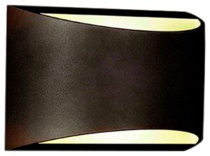 Φωτιστικό Τοίχου Απλίκα V-TAC 10W UP/DOWN Αλουμίνιο Καμπύλη Μαύρο IP54 Bridglux Chip Φως Ημέρας 8684