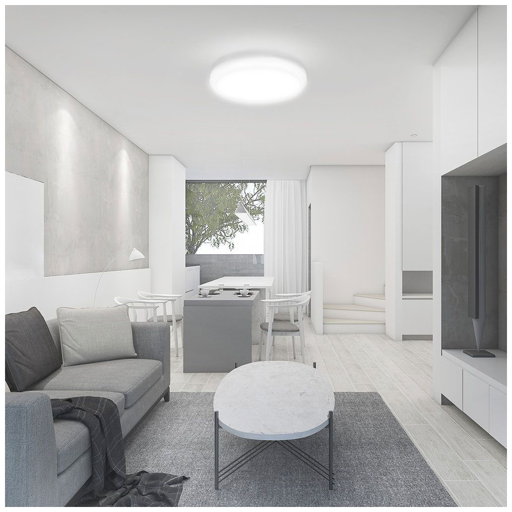 V-TAC Φωτιστικό LED Οροφής 24W 230V 360° 2400lm IP44 Ø295x55mm Στρογγυλό Φυσικό Λευκό Άσπρο Σώμα 7619