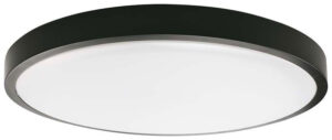 30W LED DOME LIGHT 3000K ROUND,BLACK FRAME IP44