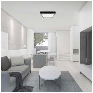 V-TAC Φωτιστικό LED Οροφής με Αισθητήρα Μικροκυμάτων 24W 230V 360° 2400lm IP44 295x295x65mm Τετράγωνο Φυσικό Λευκό Μαύρο Σώμα 7673