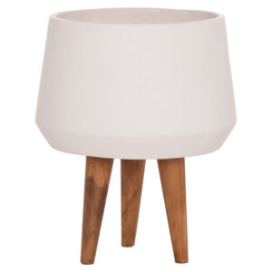 ΓΛΑΣΤΡΑ ΕΣΩΤ.ΧΩΡΟΥ QUAN HM4680.02M FIBER CEMENT ΛΕΥΚΟ--ΒΑΣΗ TEAK Φ35x50Υεκ