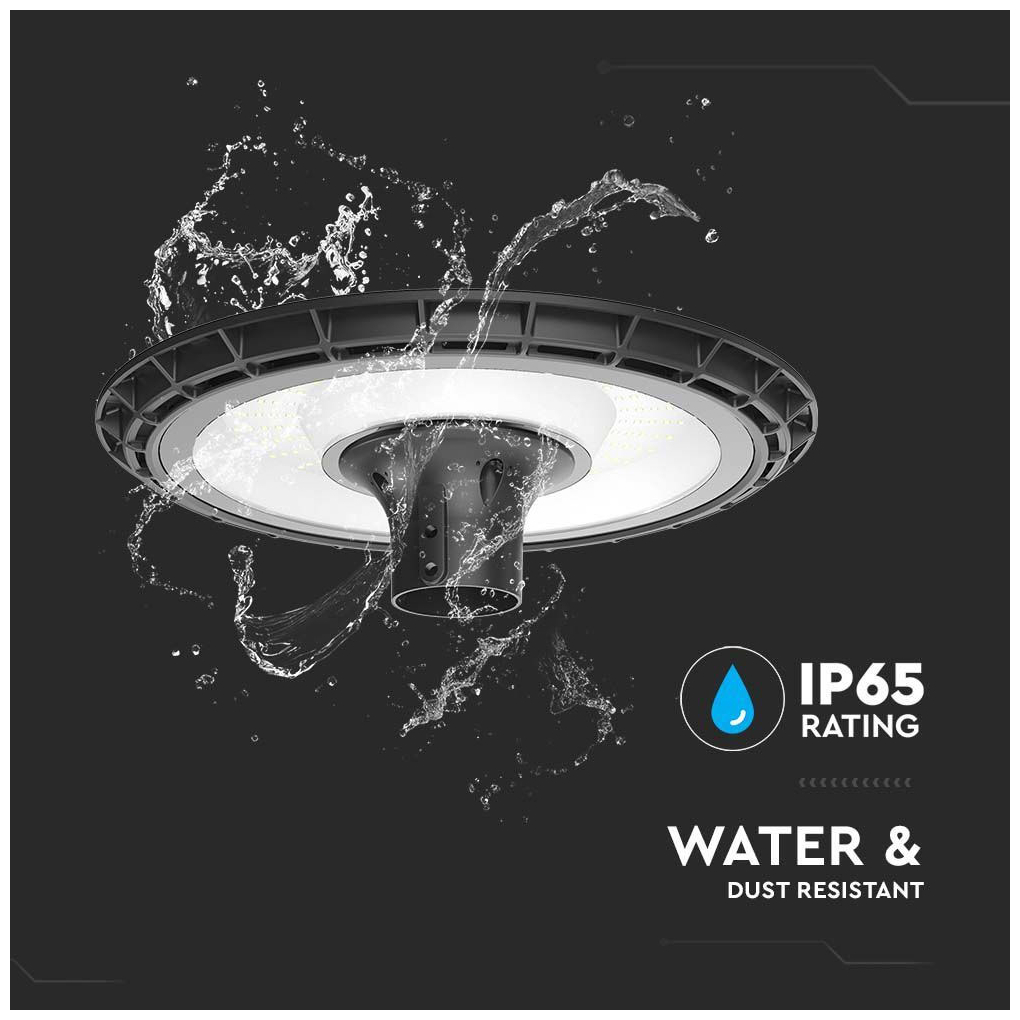 V-TAC Ηλιακό Φωτιστικό Κήπου LED SMD 120W 9800lm 100° Αδιάβροχο IP65 Φυσικό Λευκό Μαύρο Σώμα 23053