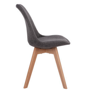 ΚΑΡΕΚΛΑ VEGAS ΜΕ ΞΥΛΙΝΑ ΠΟΔΙΑ ΚΑΙ ΜΕ ΥΦΑΣΜΑ ΓΚΡΙ HM0033.50 48Χ55Χ82 ΕΚ