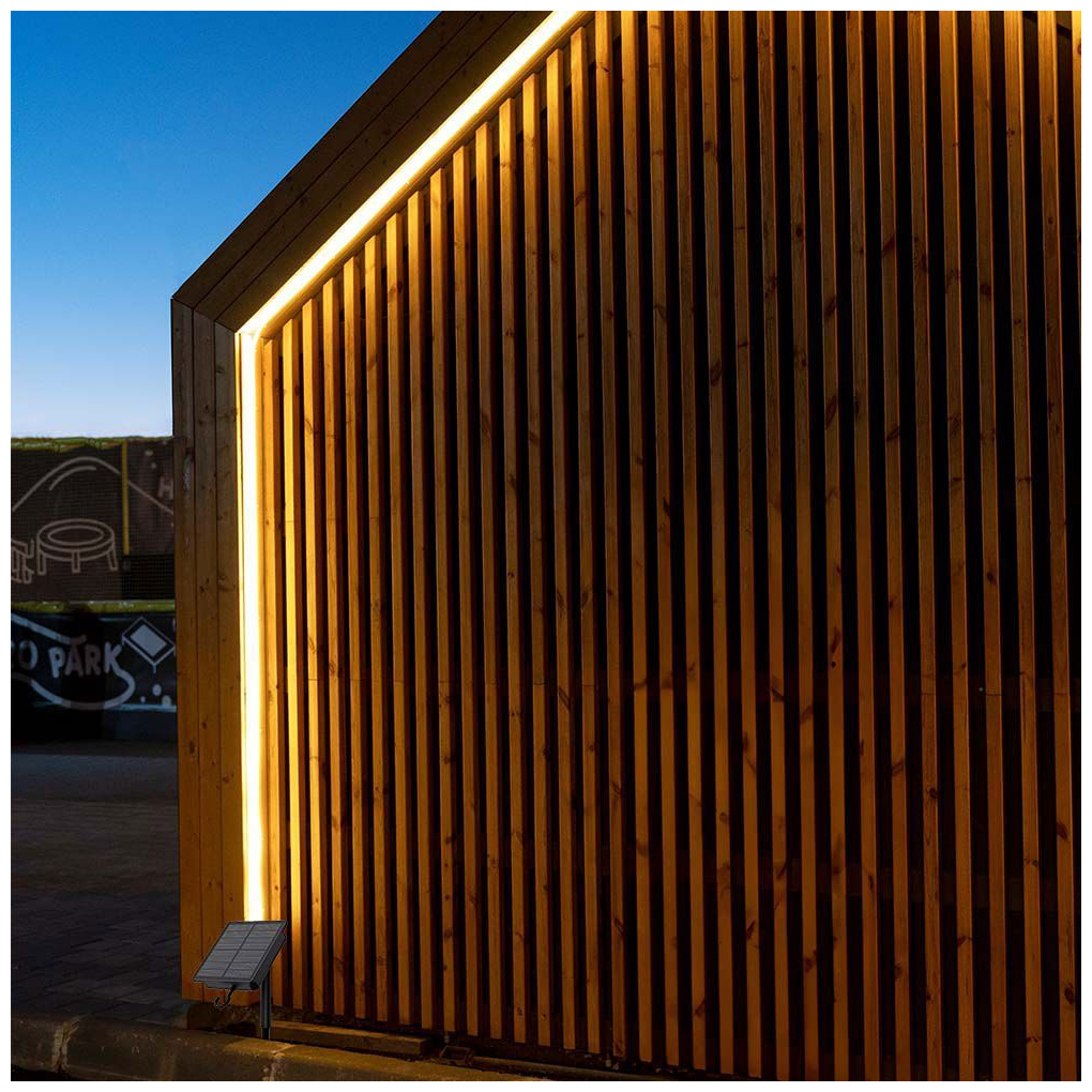 V-TAC Κιτ Ηλιακής Ταινίας LED SMD 1.8W 120lm 60LEDs/m 120° IP67 με Τηλεχειριστήριο και Τοποθέτηση 2σε1 Ζεστό Λευκό 23044 (5 μέτρα)