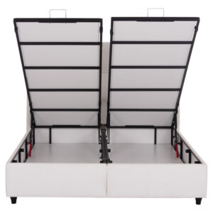 ΚΡEΒΑΤΙ ΜΕ ΑΠΟΘΗΚΕΥΤΙΚΟ ΧΩΡΟ DREAMLET HM716.03 ΛΕΥΚΟ TEDDY ΥΦΑΣΜΑ- ΓΙΑ ΣΤΡΩΜΑ 160x200εκ.