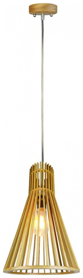 Κρεμαστό Φωτιστικό Ξύλινο V-TAC  D250 x H450mm και ντουί E27 40521