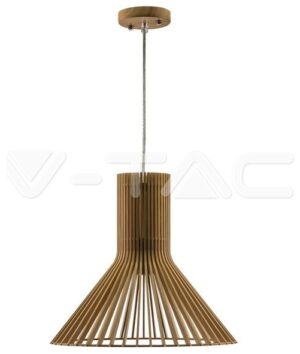 Κρεμαστό Φωτιστικό Ξύλινο V-TAC D350 x H310mm και ντουί E27 40511