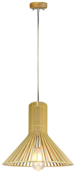 Κρεμαστό Φωτιστικό Ξύλινο V-TAC  D350 x H310mm και ντουί E27 40511