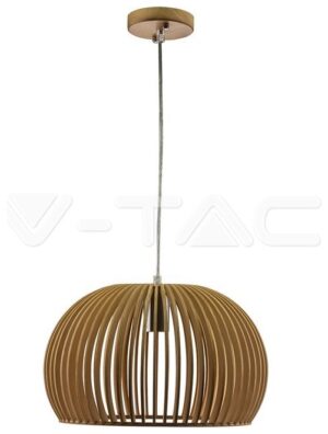 Κρεμαστό Φωτιστικό Ξύλινο V-TAC D440 x H280mm και ντουί E27 40541