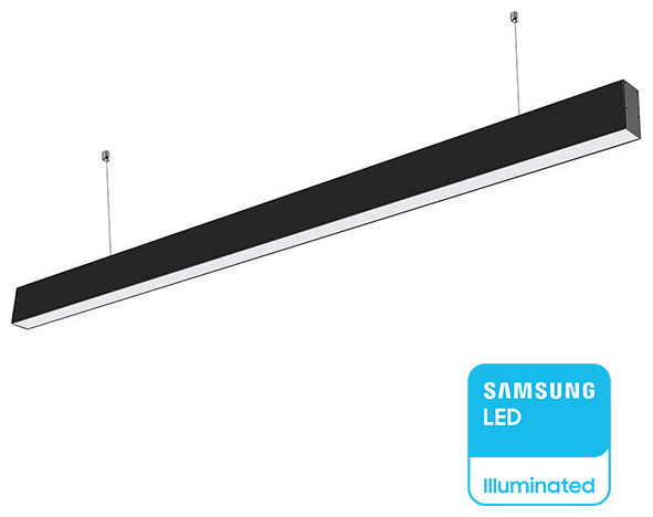 V-TAC Κρεμαστό Γραμμικό Φωτιστικό LED 40W 3270lm 120° IP20 230V Samsung Chip Ψυχρό Λευκό Mαύρο Σώμα 21600