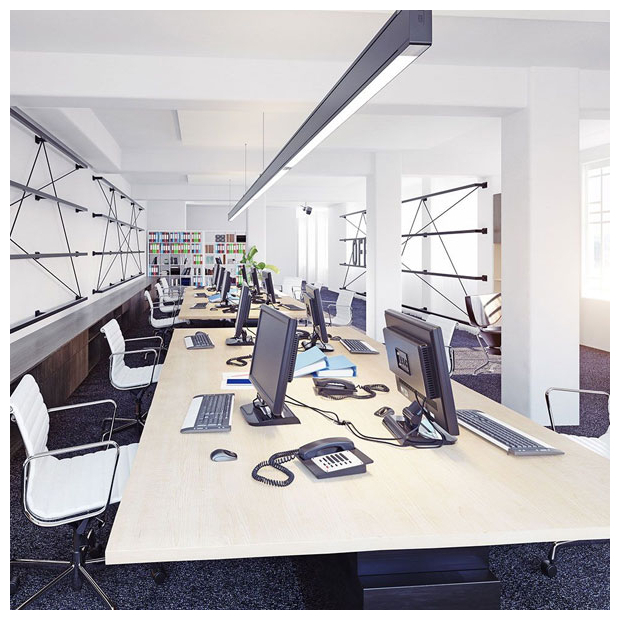 V-TAC Κρεμαστό Γραμμικό Φωτιστικό LED 40W 3270lm 120° IP20 230V Samsung Chip Ψυχρό Λευκό Mαύρο Σώμα 21600