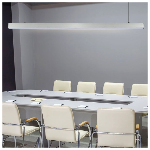 V-TAC Κρεμαστό Γραμμικό Φωτιστικό LED 40W 3590lm 120° IP20 230V Samsung Chip Φυσικό Λευκό Ασημί Σώμα 21384