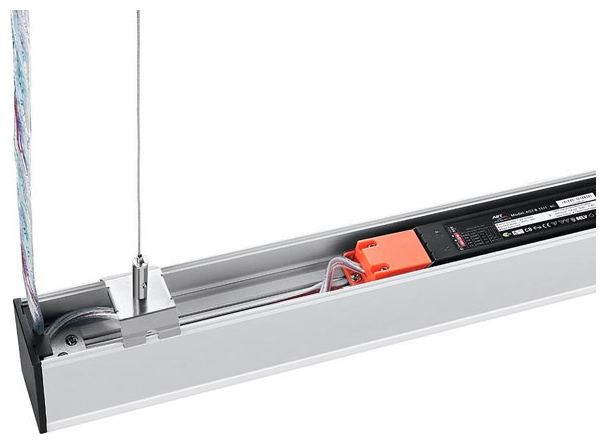 V-TAC Κρεμαστό Γραμμικό Φωτιστικό LED 40W 3590lm 120° IP20 230V Samsung Chip Φυσικό Λευκό Ασημί Σώμα 21384