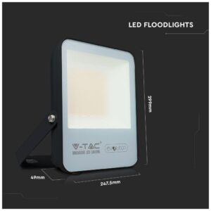 LED Προβολέας V-TAC 100W Μαύρος Evolution 160LM/W Ψυχρό Λευκό 5 Χρόνια Εγγύηση 5921