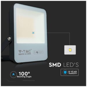 LED Προβολέας V-TAC 100W Μαύρος Evolution 160LM/W Ψυχρό Λευκό 5 Χρόνια Εγγύηση 5921