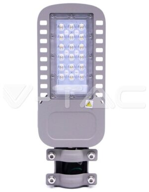 LED V-TAC Φωτιστικό Δρόμου SMD 30W Slim SAMSUNG CHIP A++ 120LM/W Σώμα Γκρί 5 Χρόνια Εγγύηση Ψυχρό Λευκό 957