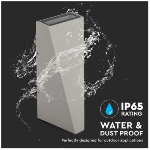 V-TAC LED απλίκα 6W αρχιτεκτονικού φωτισμού 4000K φυσικό λευκό γκρι σώμα SKU: 218300