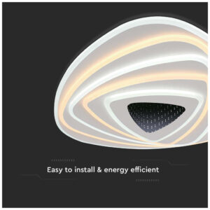V-TAC LED φωτιστικό οροφής Designer 120W 3 σε 1 CCT με λευκό σώμα dimmable και χειριστήριο SKU 15357