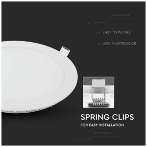 V-TAC LED mini panel χωνευτό 24W 2700K θερμό λευκό στρογγυλό SKU: 214872